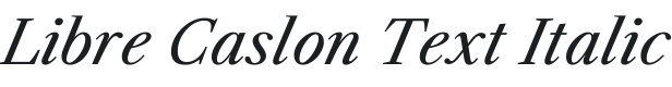 Libre Caslon Text Italic Font Preview