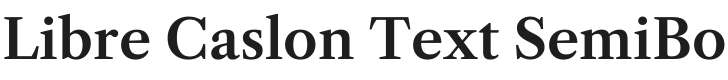 Libre Caslon Text SemiBold Font Preview