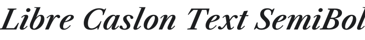 Libre Caslon Text SemiBold Italic Font Preview