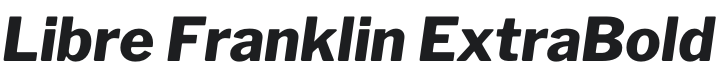 Libre Franklin ExtraBold Italic Font Preview