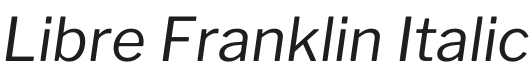 Libre Franklin Italic Font Preview