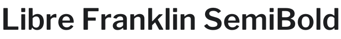 Libre Franklin SemiBold Font Preview