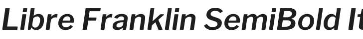 Libre Franklin SemiBold Italic Font Preview