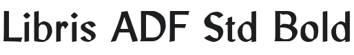 LibrisADFStd-Bold Font Preview