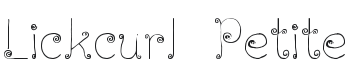 Lickcurl Petite Font Preview
