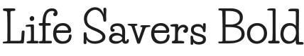 Life Savers Bold Font Preview