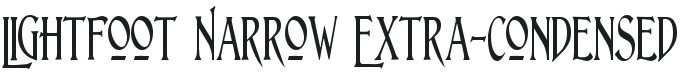 Lightfoot Narrow Extra-condensed Font Preview