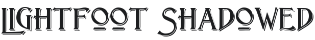 Lightfoot Shadowed Font Preview