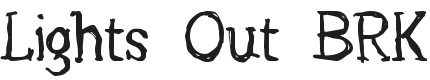 Lights Out Font Preview