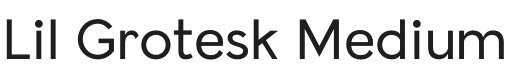 Lil Grotesk Medium Font Preview