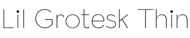 Lil Grotesk Thin Font Preview