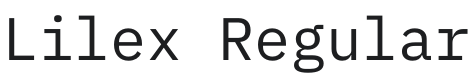 Lilex Font Preview