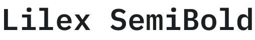 Lilex SemiBold Font Preview