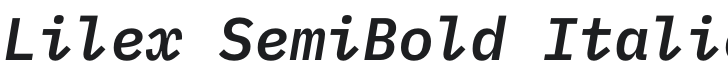 Lilex SemiBold Italic Font Preview
