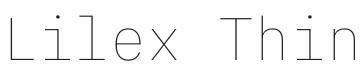 Lilex Thin Font Preview