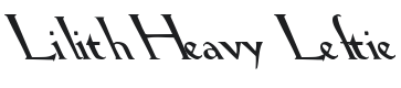 Lilith Heavy Leftie Font Preview