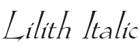 Lilith Italic Font Preview