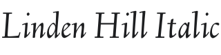 Linden Hill Italic Font Preview