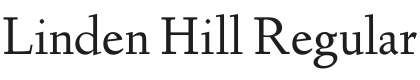 Linden Hill Font Preview