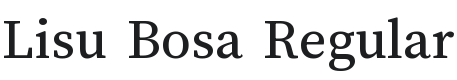 Lisu Bosa Font Preview