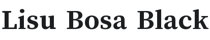 Lisu Bosa Black Font Preview
