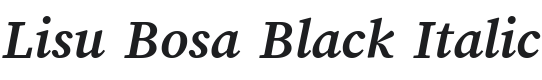 Lisu Bosa Black Italic Font Preview