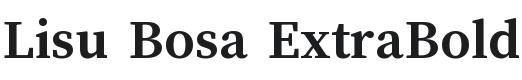 Lisu Bosa ExtraBold Font Preview