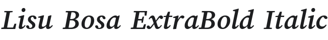 Lisu Bosa ExtraBold Italic Font Preview