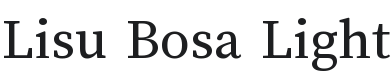 Lisu Bosa Light Font Preview