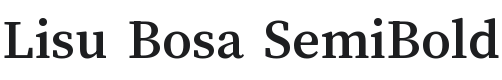 Lisu Bosa SemiBold Font Preview