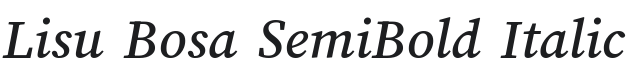 Lisu Bosa SemiBold Italic Font Preview