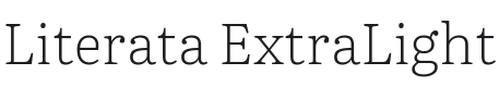 Literata ExtraLight Font Preview