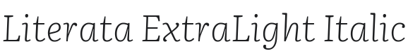 Literata ExtraLight Italic Font Preview