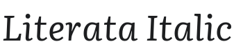 Literata Italic Font Preview