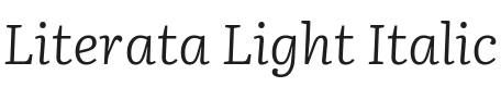 Literata Light Italic Font Preview
