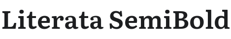Literata SemiBold Font Preview