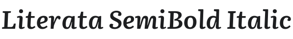 Literata SemiBold Italic Font Preview
