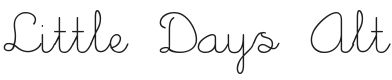 Little Days Alt Font Preview