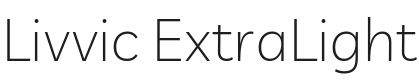Livvic ExtraLight Font Preview