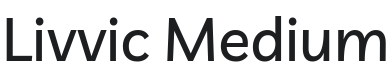 Livvic Medium Font Preview