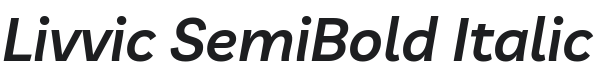 Livvic SemiBold Italic Font Preview