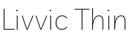 Livvic Thin Font Preview