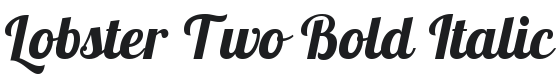 Lobster Two Bold Italic Font Preview