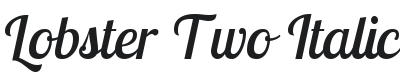 Lobster Two Italic Font Preview