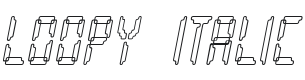 Loopy Italic Font Preview