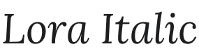 Lora Italic Font Preview
