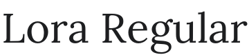 Lora Font Preview
