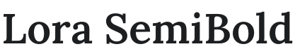 Lora SemiBold Font Preview