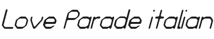 Love Parade italian Font Preview