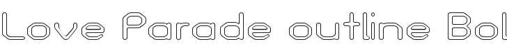 Love Parade outline Bold Font Preview
